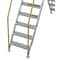Vestil 6 Step Galvanized Steel Cross-Over Ladder 128"x102.5" 500lb Capacity COL-6-56-44-HDG - alternate 2